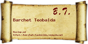Barchet Teobalda névjegykártya